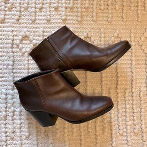 Rachel Comey cognac leather ankle boots